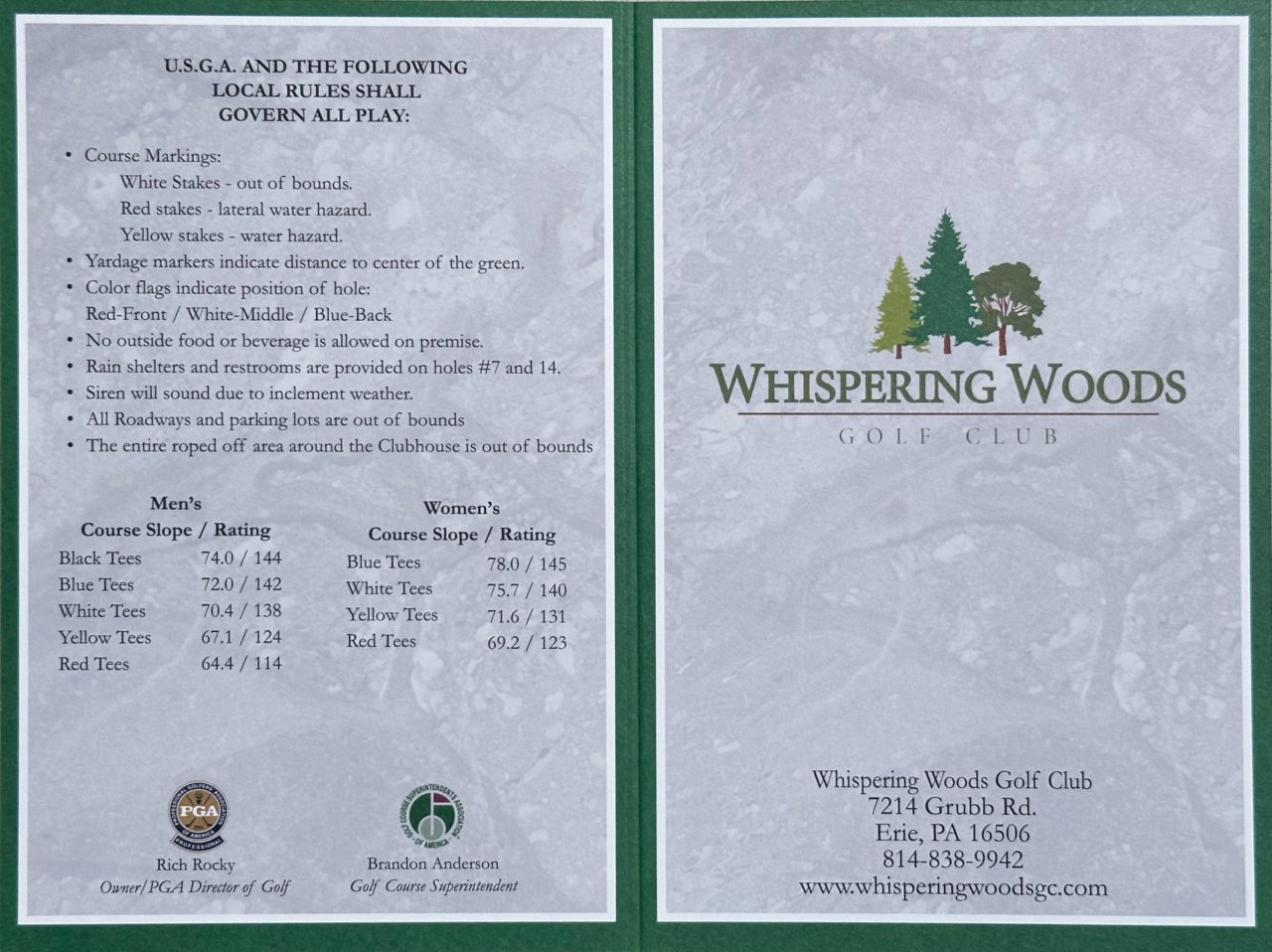 The Course Whispering Woods Golf Club